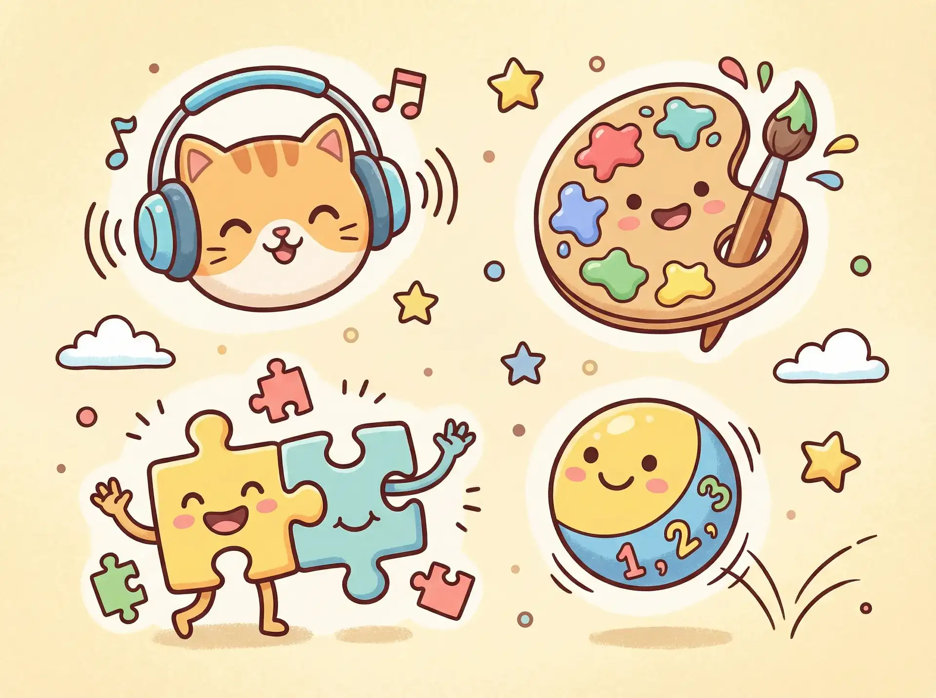 小朋友的手工作品 - 小木屋手机影院 益智创作